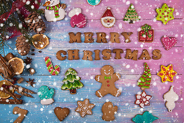 Image showing Gingerbreads for new years and christmas