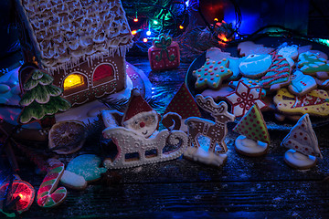 Image showing Gingerbreads for new years and christmas