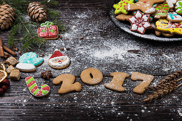 Image showing Gingerbreads for new 2017 years