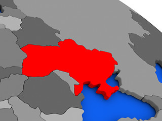 Image showing Ukraine in red