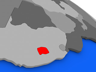 Image showing Lesotho in red