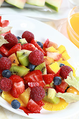 Image showing Summer refreshment - fruit salad