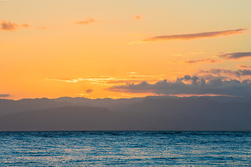 Image showing Idylic sunset over indian ocean, Madagascar