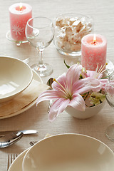 Image showing Festive table setting