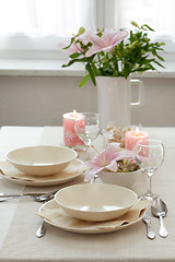 Image showing Festive table setting