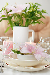 Image showing Festive table setting