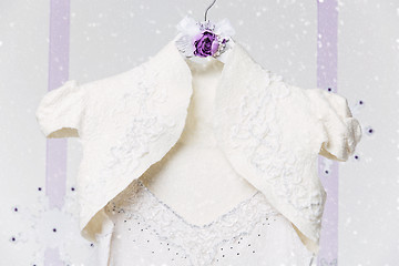 Image showing Winter wedding dress