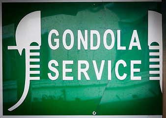 Image showing Gondola Service Sign