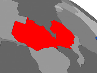 Image showing Zambia in red