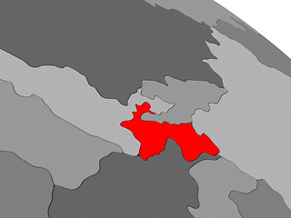 Image showing Tajikistan in red