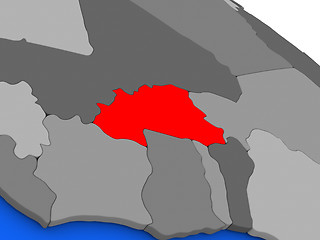 Image showing Burkina Faso in red