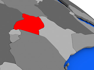 Image showing Uganda in red