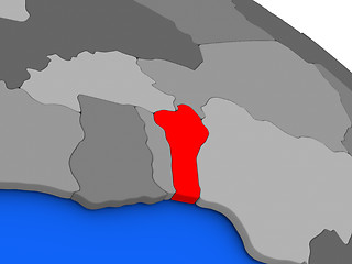 Image showing Benin in red