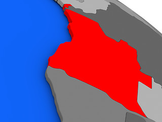 Image showing Angola in red