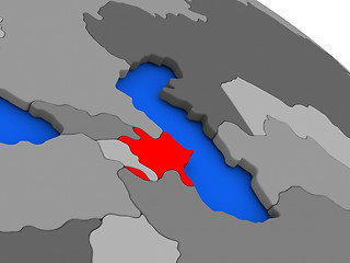 Image showing Azerbaijan in red