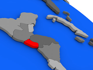 Image showing El Salvador in red