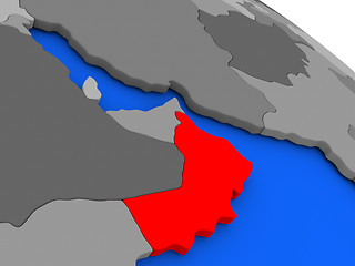 Image showing Oman in red