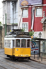 Image showing EUROPE PORTUGAL LISBON TRANSPORT FUNICULAR TRAIN