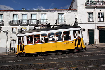 Image showing EUROPE PORTUGAL LISBON TRANSPORT FUNICULAR TRAIN