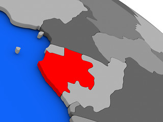 Image showing Gabon in red