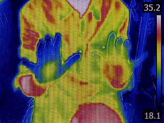 Image showing Hands Infrared Thermovision