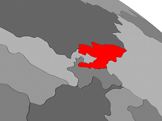 Image showing Kyrgyzstan in red