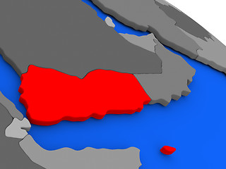 Image showing Yemen in red