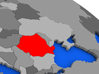 Image showing Romania in red