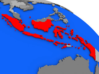 Image showing Indonesia in red