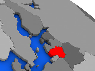 Image showing Lithuania in red