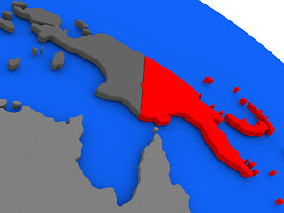 Image showing Papua New Guinea in red