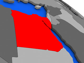 Image showing Egypt in red