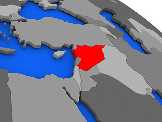 Image showing Syria in red