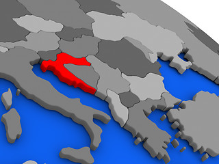 Image showing Croatia in red
