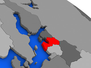 Image showing Latvia in red