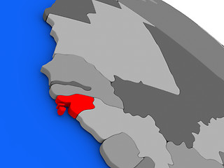 Image showing Guinea-Bissau in red