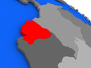 Image showing Ecuador in red