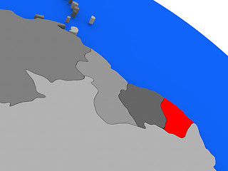 Image showing French Guiana in red