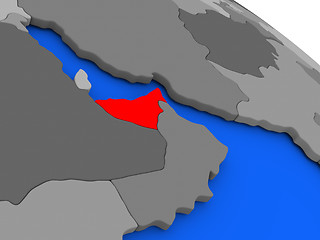 Image showing United Arab Emirates in red