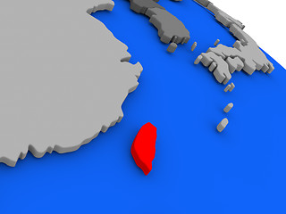 Image showing Taiwan in red