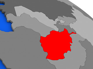 Image showing Afghanistan in red