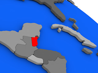 Image showing Belize in red