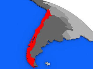 Image showing Chile in red