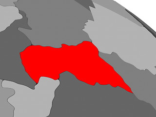 Image showing Central Africa in red