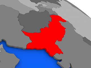 Image showing Pakistan in red