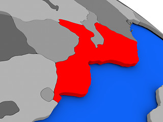 Image showing Mozambique in red