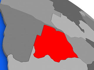 Image showing Botswana in red