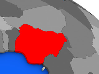 Image showing Nigeria in red