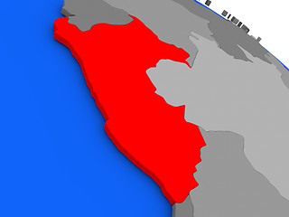 Image showing Peru in red