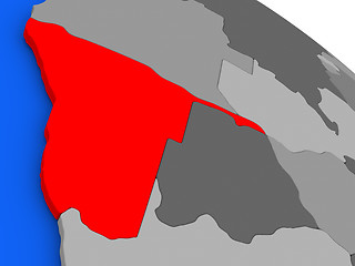 Image showing Namibia in red